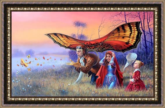 Michael Cheval Promises of The Parting Summer Framed Print