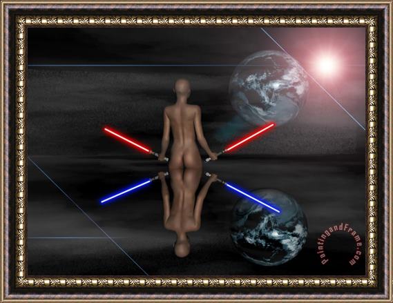 Michael Greenaway Star Wars Parallel Universe Framed Print