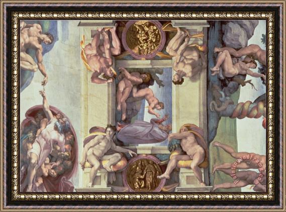 Michelangelo Buonarroti The Creation of Eve Framed Painting