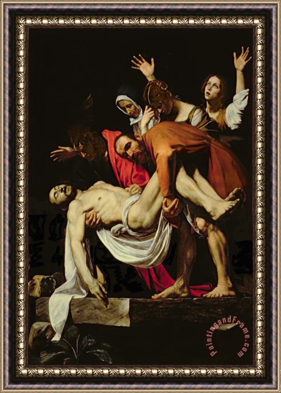 Michelangelo Merisi da Caravaggio Deposition Framed Painting