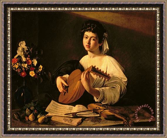 Michelangelo Merisi da Caravaggio The Lute Player Framed Painting