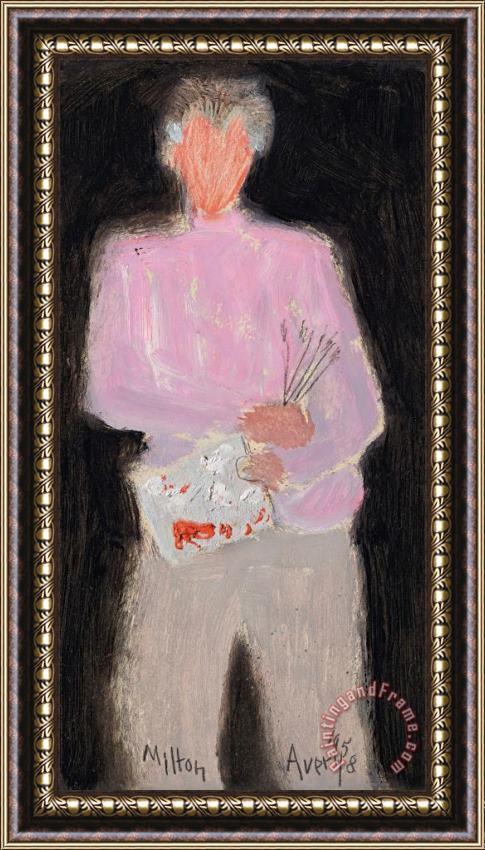 Milton Avery Self Portrait with Palette, 1958 Framed Painting