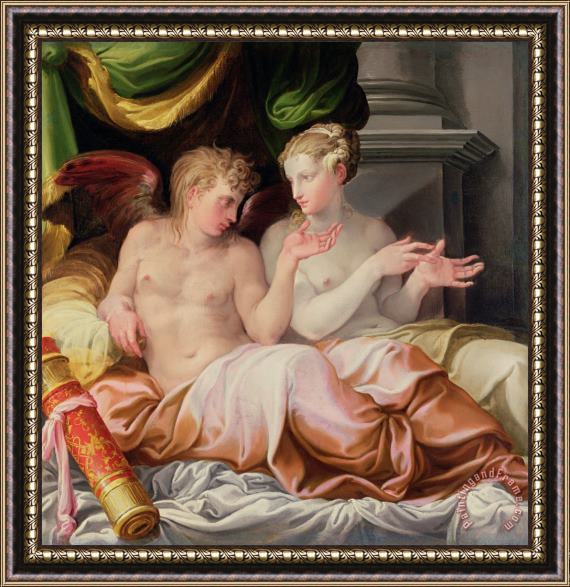 Niccolo dell Abate Eros and Psyche Framed Print