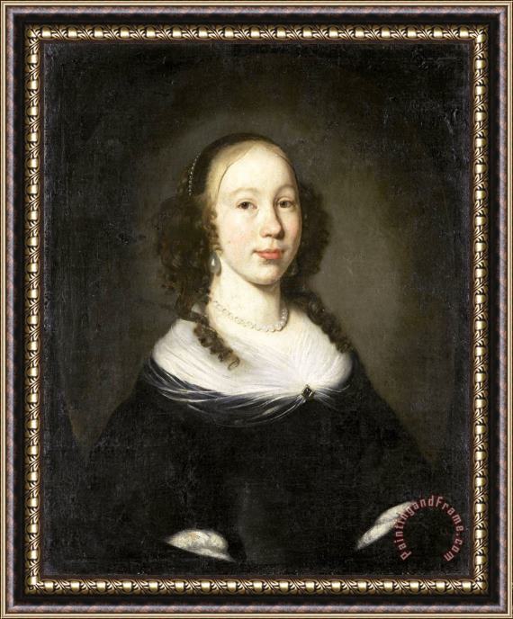 Nicolaes Maes Portrait of a Young Woman Framed Painting