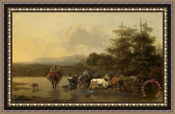 Nicolaes Pietersz Berchem The Cattle Herd Framed Painting
