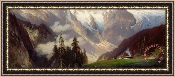 Nicolai Astudin Mountain Landscape with the Grossglockner Framed Print