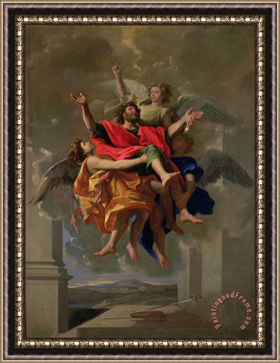 Nicolas Poussin The Vision of St. Paul Framed Painting
