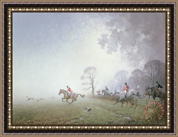 Ninetta Butterworth Hunting Scene Framed Painting