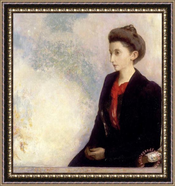 Odilon Redon Baroness Robert De Domecy Framed Painting