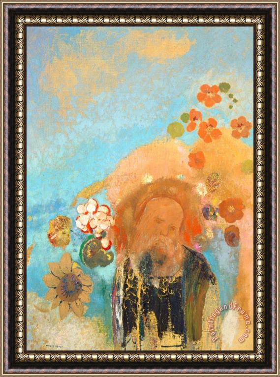 Odilon Redon Evocation Of Roussel Framed Painting