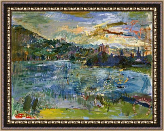 Oskar Kokoschka Lac D'annecy II Framed Painting