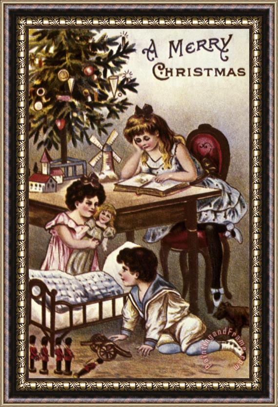 Others American Christmas Card Framed Print