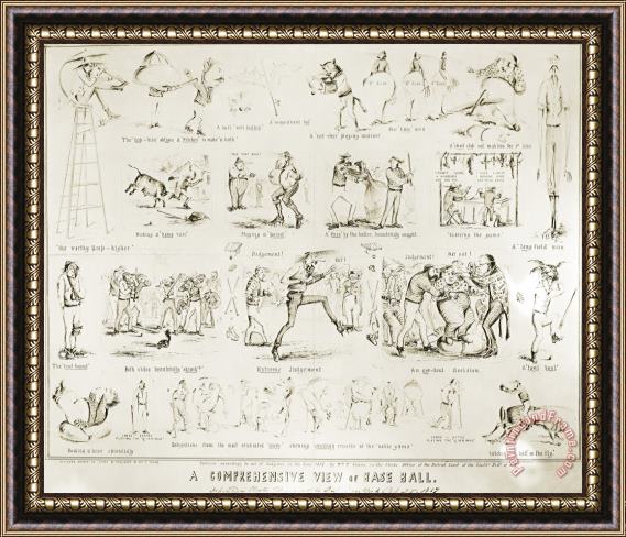Others Baseball Cartoons, 1859 Framed Print