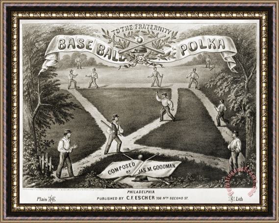 Others Baseball Polka, 1867 Framed Painting