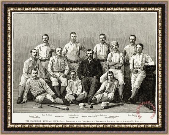 Others Baseball: Providence, 1882 Framed Painting