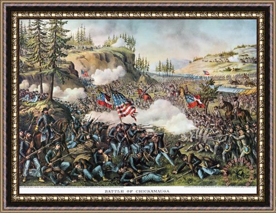 Others Battle Of Chickamauga 1863 Framed Painting