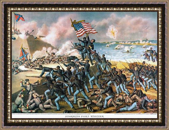 Others Battle Of Fort Wagner, 1863 Framed Painting