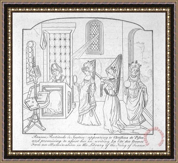 Others Christine De Pisan Framed Painting
