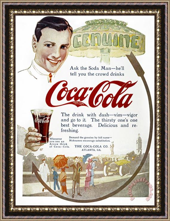 Others Coca-cola Ad, 1914 Framed Print