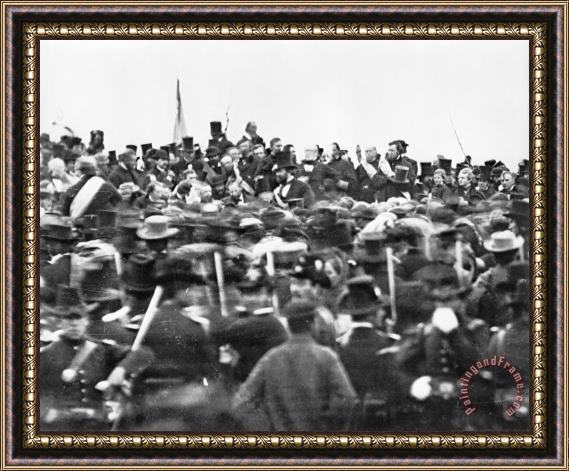 Others Gettysburg Address, 1863 Framed Painting
