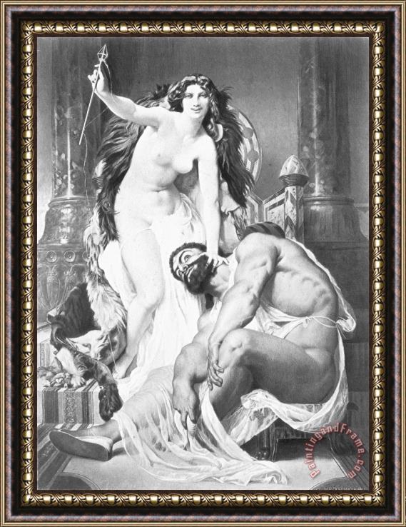 Others Hercules And Omphale Framed Print