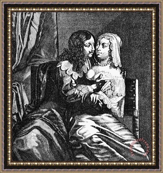 Others LOVERS, 17th CENTURY Framed Painting