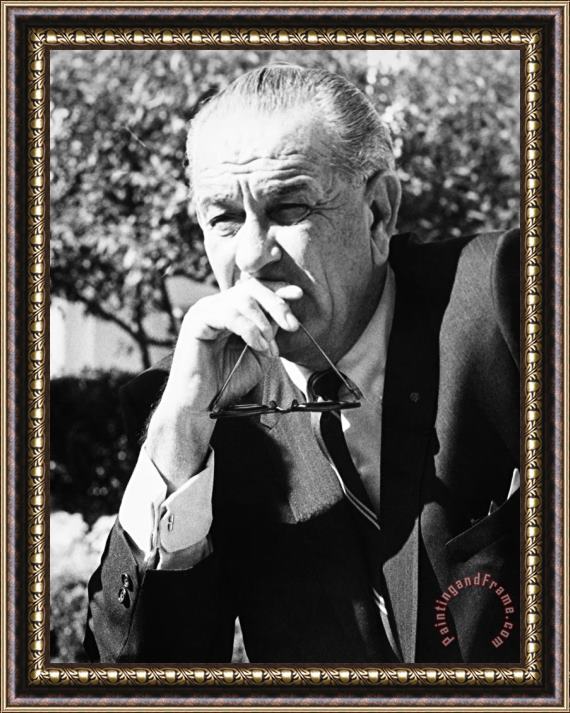 Others Lyndon Baines Johnson Framed Painting
