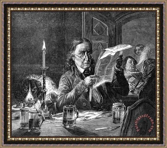 Others Man Reading, 1850 Framed Print