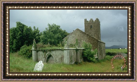 Others Medieval Church And Churchyard Framed Print