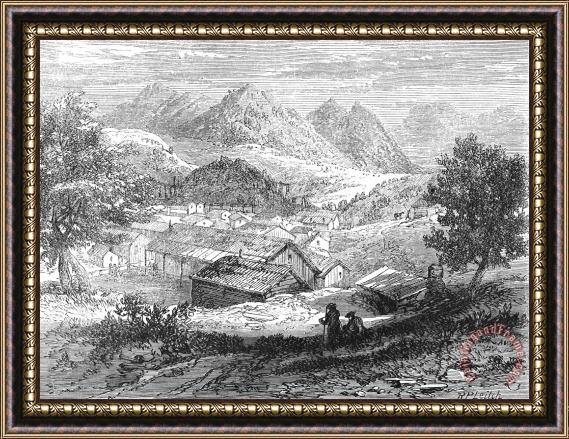 Others Nevada: Silver Mines, 1862 Framed Painting