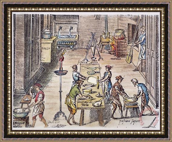 Others PASTA MAKING, 16th CENTURY Framed Painting