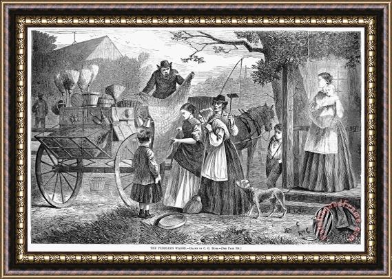Others Peddlers Wagon, 1868 Framed Painting