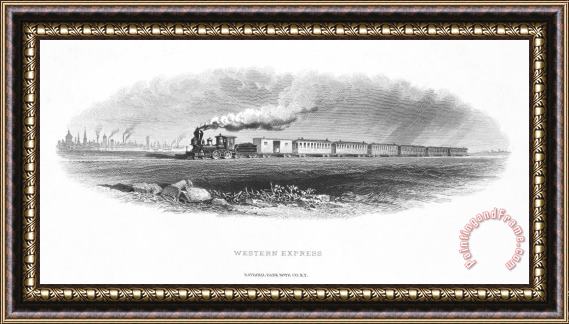 Others Railroad Locomotive, 1870 Framed Painting