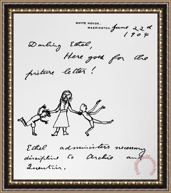Others Roosevelt: Letter To Ethel Framed Painting