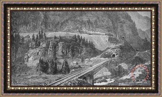 Others Saint Gotthard Tunnel Framed Painting