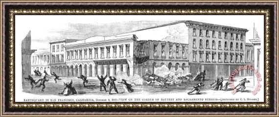 Others San Fran. Earthquake, 1865 Framed Painting