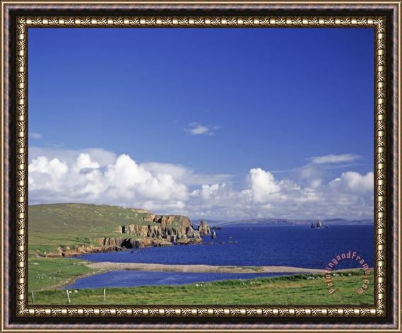 Others Scotland Shetland Islands Eshaness Cliffs Framed Print