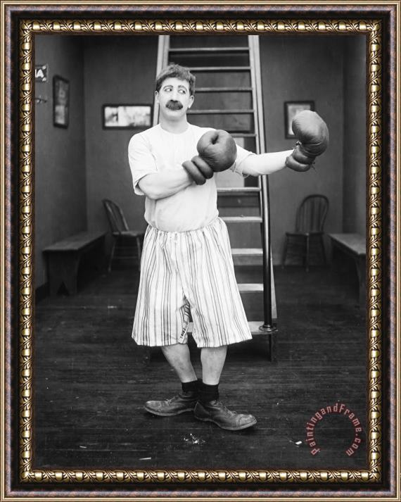 Others Silent Film Still: Boxing Framed Print