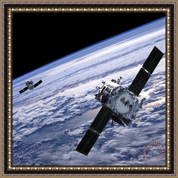 Others Solar Terrestrial Relations Observatory Satellites Framed Painting