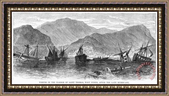 Others St. Thomas: Hurricane, 1867 Framed Painting