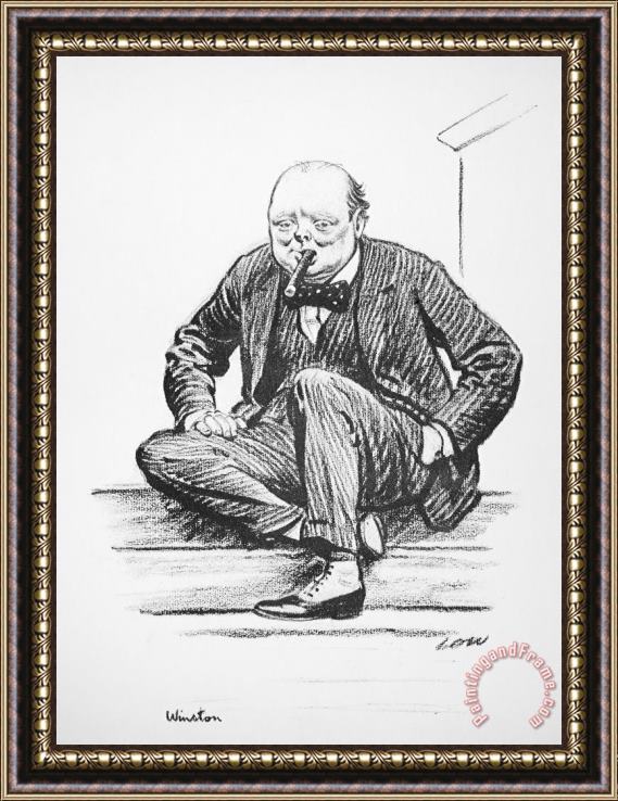 Others Winston Churchill Framed Painting