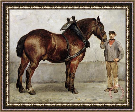 Otto Bache The Work Horse Framed Print