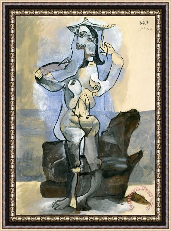 Pablo Picasso Bather by The Sea Framed Painting