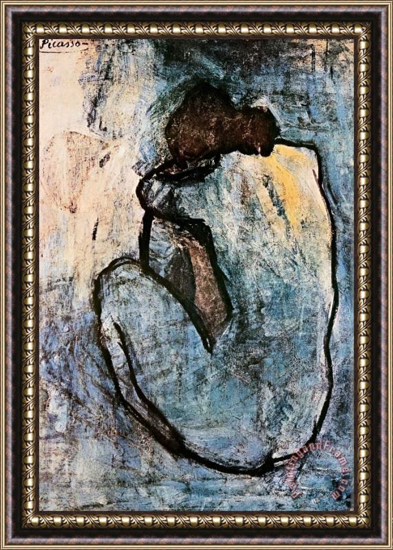 Pablo Picasso Blue Nude C 1902 Framed Painting