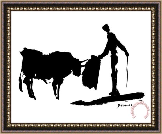 Pablo Picasso Bullfight Ii Matador Framed Painting