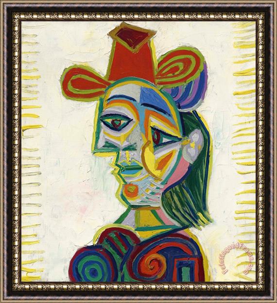 Pablo Picasso Buste De Femme (dora Maar) Framed Print