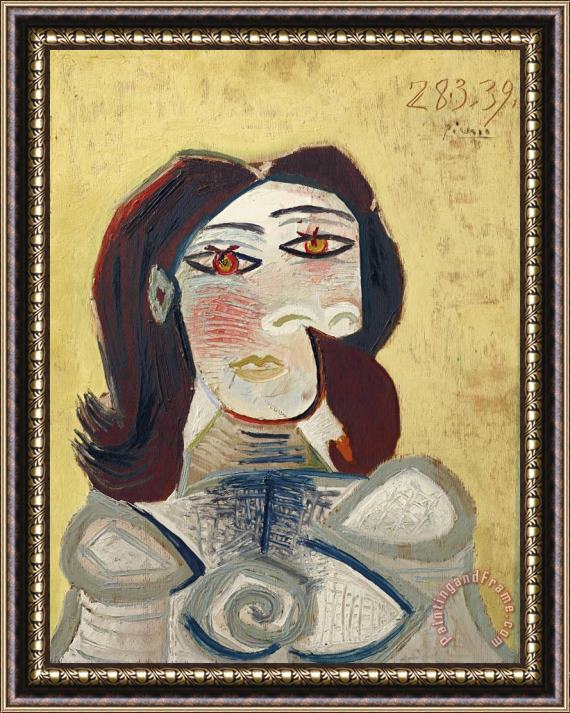 Pablo Picasso Buste De Femme (dora Maar) Framed Painting