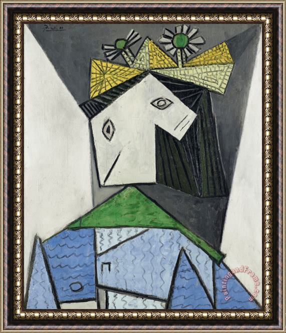 Pablo Picasso Femme Au Chapeau Framed Print