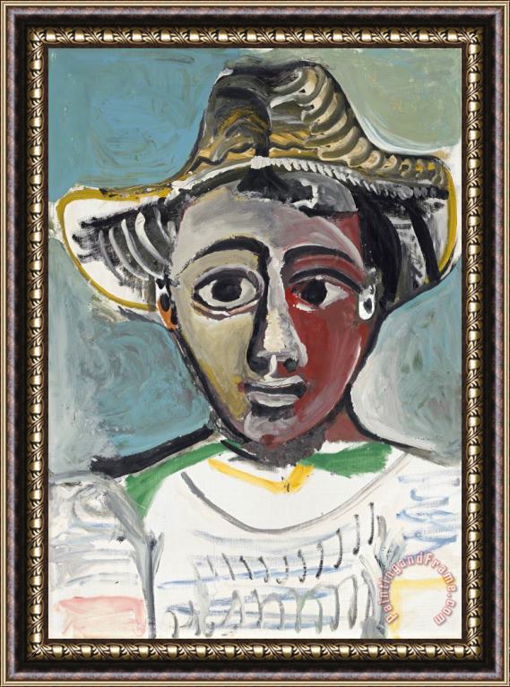 Pablo Picasso Homme Au Chapeau Framed Painting