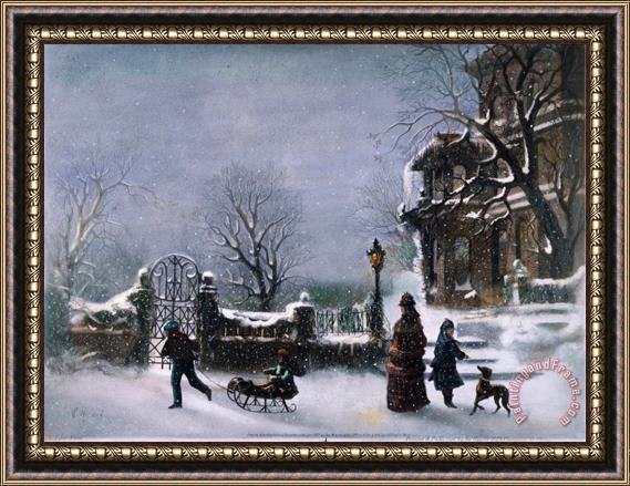 Pablo Picasso Joseph Hoover The First Snow 1877 Framed Print